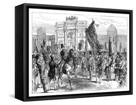 Demonstration of the Paris Freemasons, France, 1870 (Late 19th Centur)-null-Framed Stretched Canvas