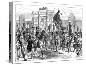Demonstration of the Paris Freemasons, France, 1870 (Late 19th Centur)-null-Stretched Canvas