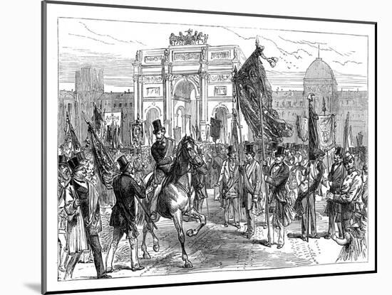 Demonstration of the Paris Freemasons, France, 1870 (Late 19th Centur)-null-Mounted Giclee Print