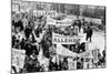 Demonstrators Marching to Support of Socialist Salvador Allende in 1964-null-Mounted Photo