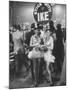 Demonstrators on Republican Convention Floor, with Signs Reading "Stick with Ike"-Ed Clark-Mounted Photographic Print