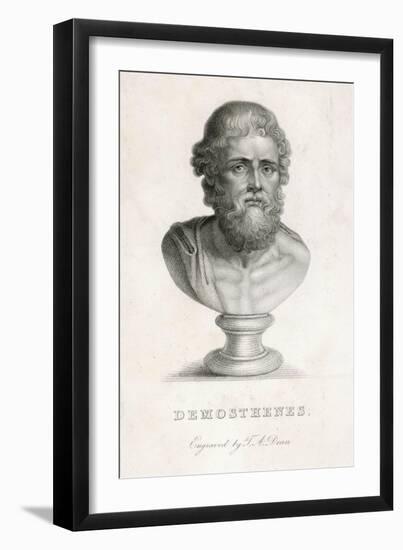 Demosthenes Bust of the Greek Orator and Statesman-T.a. Dean-Framed Art Print