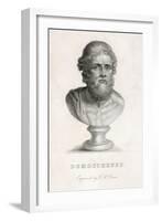 Demosthenes Bust of the Greek Orator and Statesman-T.a. Dean-Framed Art Print