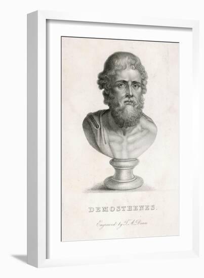 Demosthenes Bust of the Greek Orator and Statesman-T.a. Dean-Framed Art Print