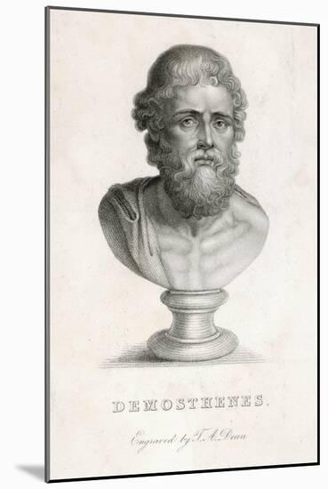 Demosthenes Bust of the Greek Orator and Statesman-T.a. Dean-Mounted Art Print