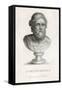 Demosthenes Bust of the Greek Orator and Statesman-T.a. Dean-Framed Stretched Canvas