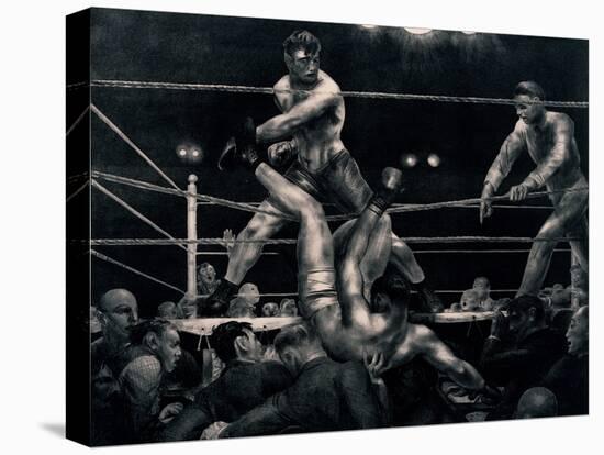 Dempsey and Firpo, 1923-24 (Litho)-George Wesley Bellows-Stretched Canvas