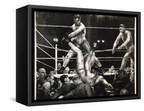 Dempsey and Firpo, 1923-24-George Wesley Bellows-Framed Stretched Canvas