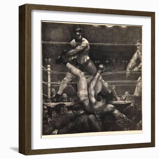 Dempsey Through the Ropes, 1923-24-George Wesley Bellows-Framed Giclee Print