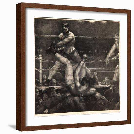 Dempsey Through the Ropes, 1923-24-George Wesley Bellows-Framed Giclee Print