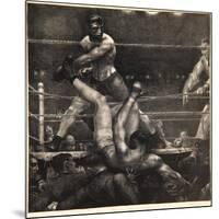 Dempsey Through the Ropes, 1923-24-George Wesley Bellows-Mounted Giclee Print