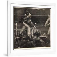 Dempsey Through the Ropes, 1923-24-George Wesley Bellows-Framed Giclee Print