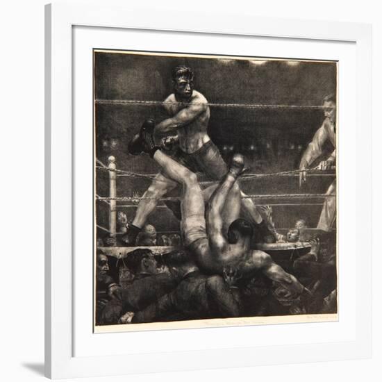 Dempsey Through the Ropes, 1923-24-George Wesley Bellows-Framed Giclee Print