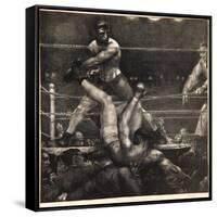 Dempsey Through the Ropes, 1923-24-George Wesley Bellows-Framed Stretched Canvas