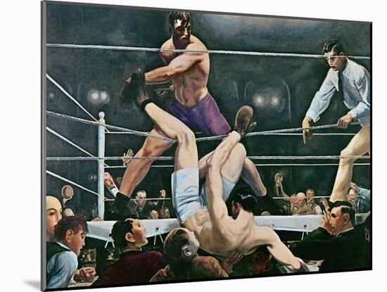 Dempsey v. Firpo in New York City, 1923, 1924-George Wesley Bellows-Mounted Giclee Print