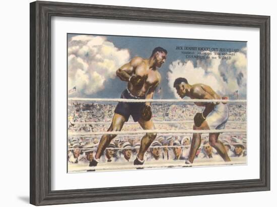 Dempsey-Willard Fight, 1919-null-Framed Art Print