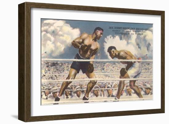 Dempsey-Willard Fight, 1919-null-Framed Art Print