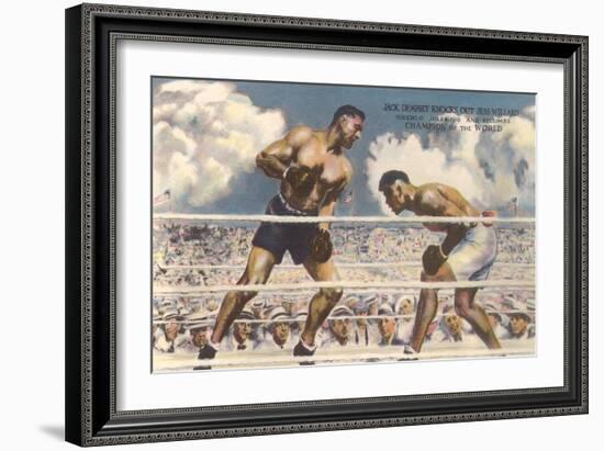 Dempsey-Willard Fight, 1919-null-Framed Art Print