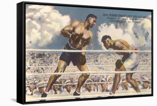 Dempsey-Willard Fight, 1919-null-Framed Stretched Canvas