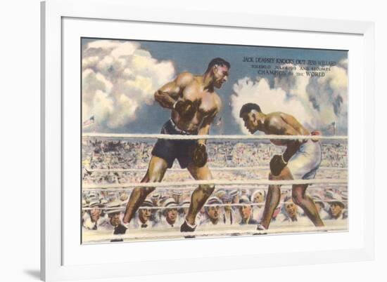 Dempsey-Willard Fight, 1919-null-Framed Premium Giclee Print