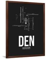 DEN Denver Airport Black-NaxArt-Framed Art Print