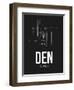 DEN Denver Airport Black-NaxArt-Framed Art Print