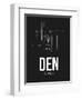 DEN Denver Airport Black-NaxArt-Framed Art Print