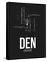 DEN Denver Airport Black-NaxArt-Framed Stretched Canvas