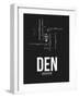 DEN Denver Airport Black-NaxArt-Framed Art Print