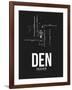 DEN Denver Airport Black-NaxArt-Framed Art Print