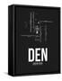 DEN Denver Airport Black-NaxArt-Framed Stretched Canvas