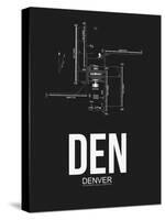 DEN Denver Airport Black-NaxArt-Stretched Canvas