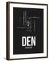 DEN Denver Airport Black-NaxArt-Framed Art Print