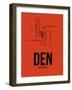 DEN Denver Airport Orange-NaxArt-Framed Art Print