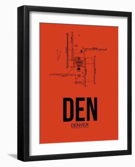 DEN Denver Airport Orange-NaxArt-Framed Art Print