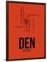 DEN Denver Airport Orange-NaxArt-Framed Art Print