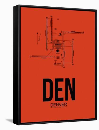 DEN Denver Airport Orange-NaxArt-Framed Stretched Canvas