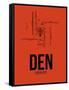 DEN Denver Airport Orange-NaxArt-Framed Stretched Canvas