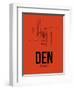 DEN Denver Airport Orange-NaxArt-Framed Art Print