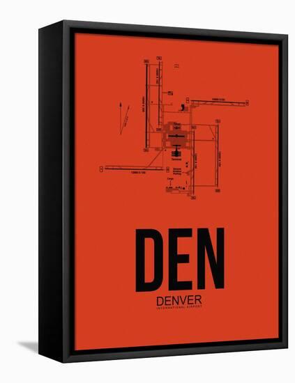 DEN Denver Airport Orange-NaxArt-Framed Stretched Canvas