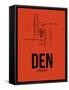 DEN Denver Airport Orange-NaxArt-Framed Stretched Canvas