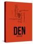 DEN Denver Airport Orange-NaxArt-Stretched Canvas