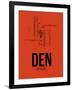 DEN Denver Airport Orange-NaxArt-Framed Art Print