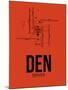 DEN Denver Airport Orange-NaxArt-Mounted Art Print