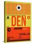 DEN Denver Luggage Tag 1-NaxArt-Stretched Canvas