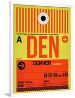 DEN Denver Luggage Tag 1-NaxArt-Framed Art Print