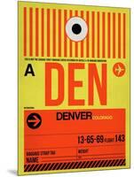 DEN Denver Luggage Tag 1-NaxArt-Mounted Art Print