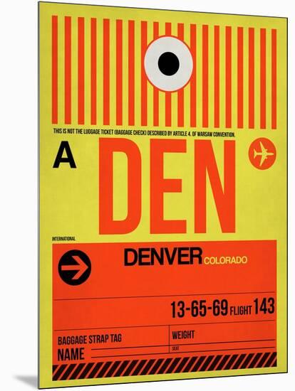 DEN Denver Luggage Tag 1-NaxArt-Mounted Art Print