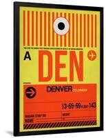 DEN Denver Luggage Tag 1-NaxArt-Framed Art Print