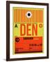 DEN Denver Luggage Tag 1-NaxArt-Framed Art Print